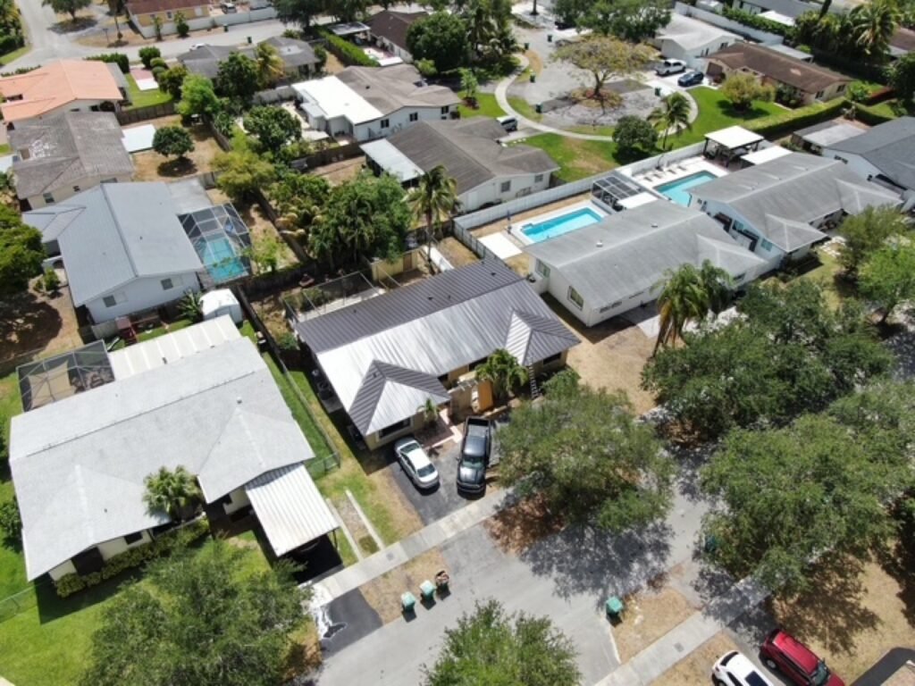 Completed standing-seam metal roof in Miami-Dade County by Duke Contractors LLC