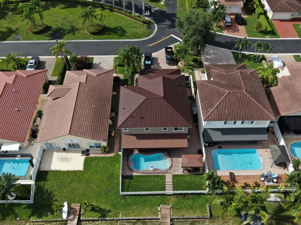 Completed standing-seam metal roof in Miami-Dade County by Duke Contractors LLC
