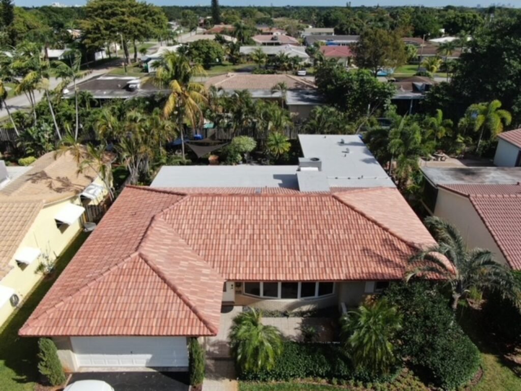 Completed roofing project by Duke Contractors LLC in Miami-Dade and Broward, FL